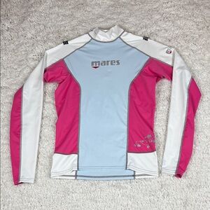 Mares Trilastic Rash Guard Ls Pink, Size 8